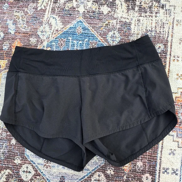 lululemon athletica Black Performance Running Shorts with Zip Pocket - Picture 2 of 5